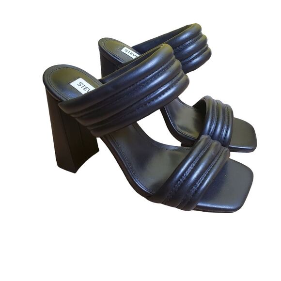 Steve Madden Tahani Black Heeled Sandals Size 6 - Picture 2 of 8
